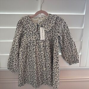 4t black and white cordory dress
